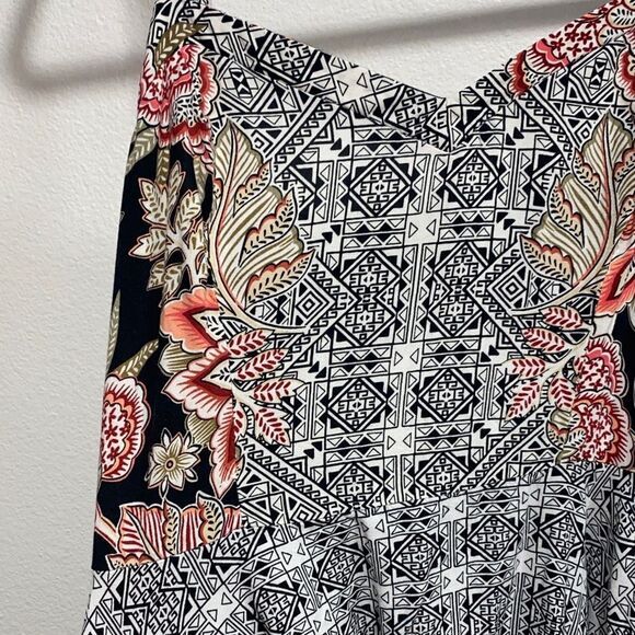 Aeropostale | S | Boho Spaghetti Strap Fit & Flare Mini Dress – Black White - Picture 5 of 15